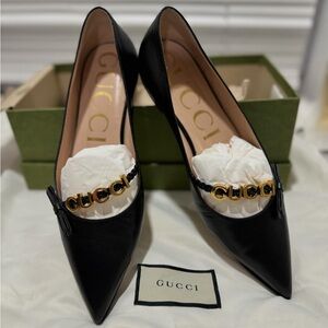 GUCCI Logo-plaque Ballerina Shoes